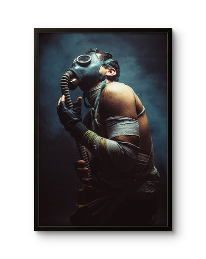 Gas Mask Survivor Post-Apocalyptic Portrait