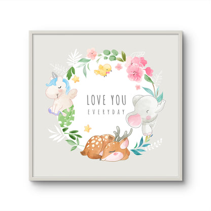 Love You Everyday Animal Wreath