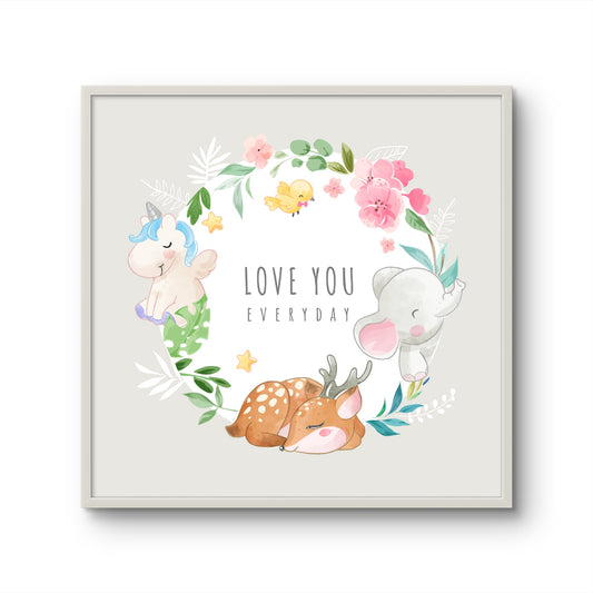 Love You Everyday Animal Wreath