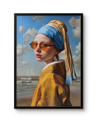Girl with a Pearl Earring and Orange Shades
