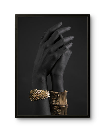 Black & Gold Hands ' Bracelet Art
