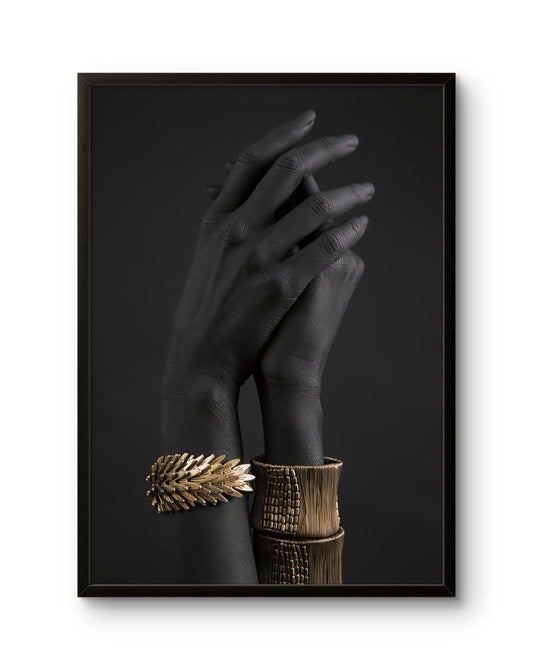 Black & Gold Hands ' Bracelet Art