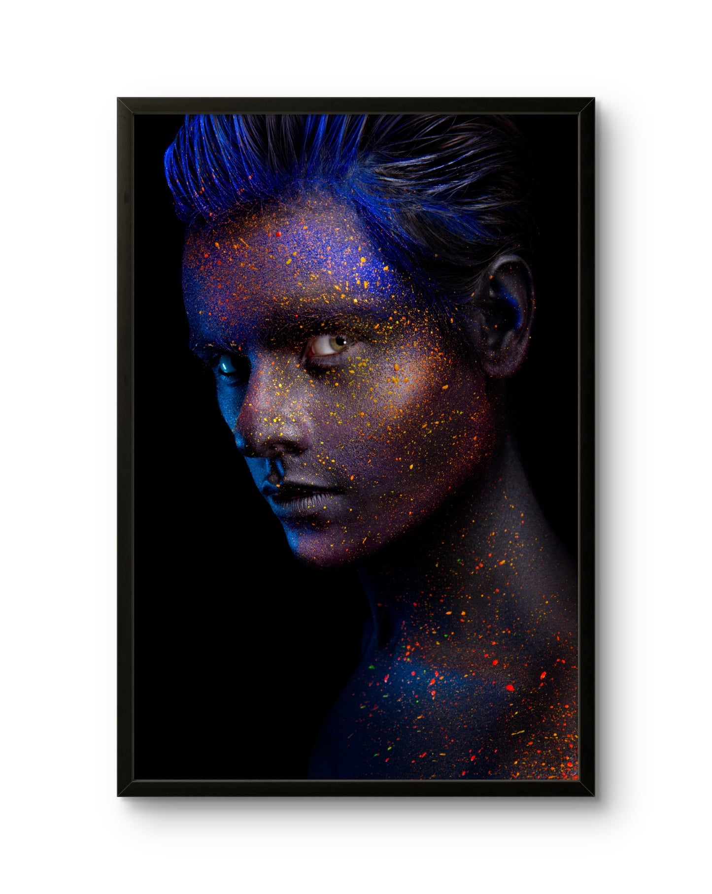 Neon Dust Warrior UV Paint Portrait