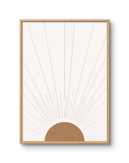 Minimal Sunrise (beige half sun)