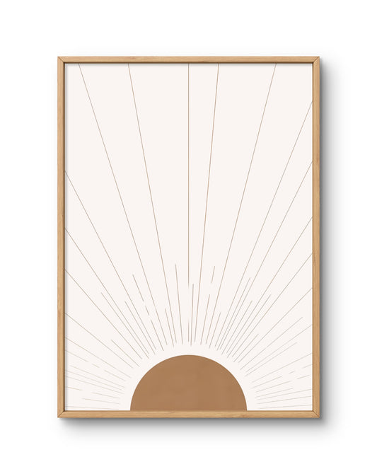 Minimal Sunrise (beige half sun)