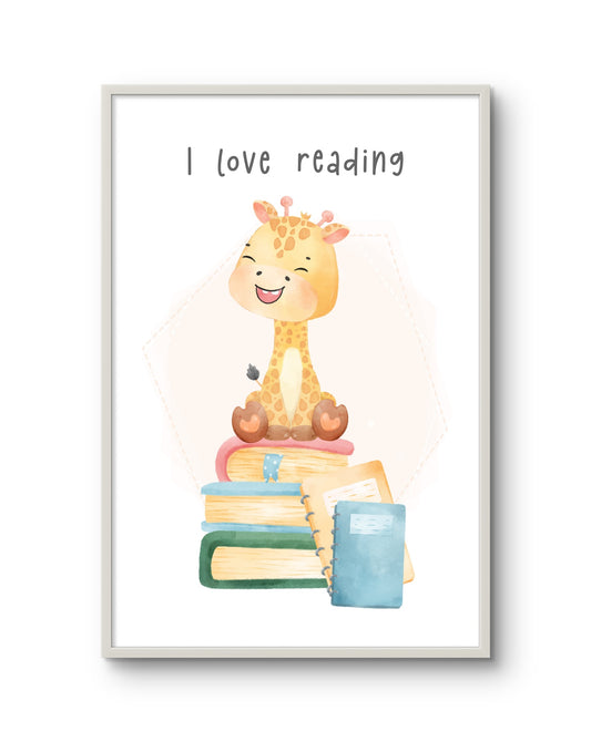 I Love Reading Giraffe