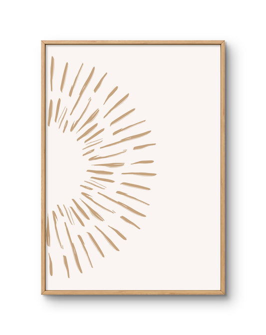 Abstract Sun Brush Strokes (beige)