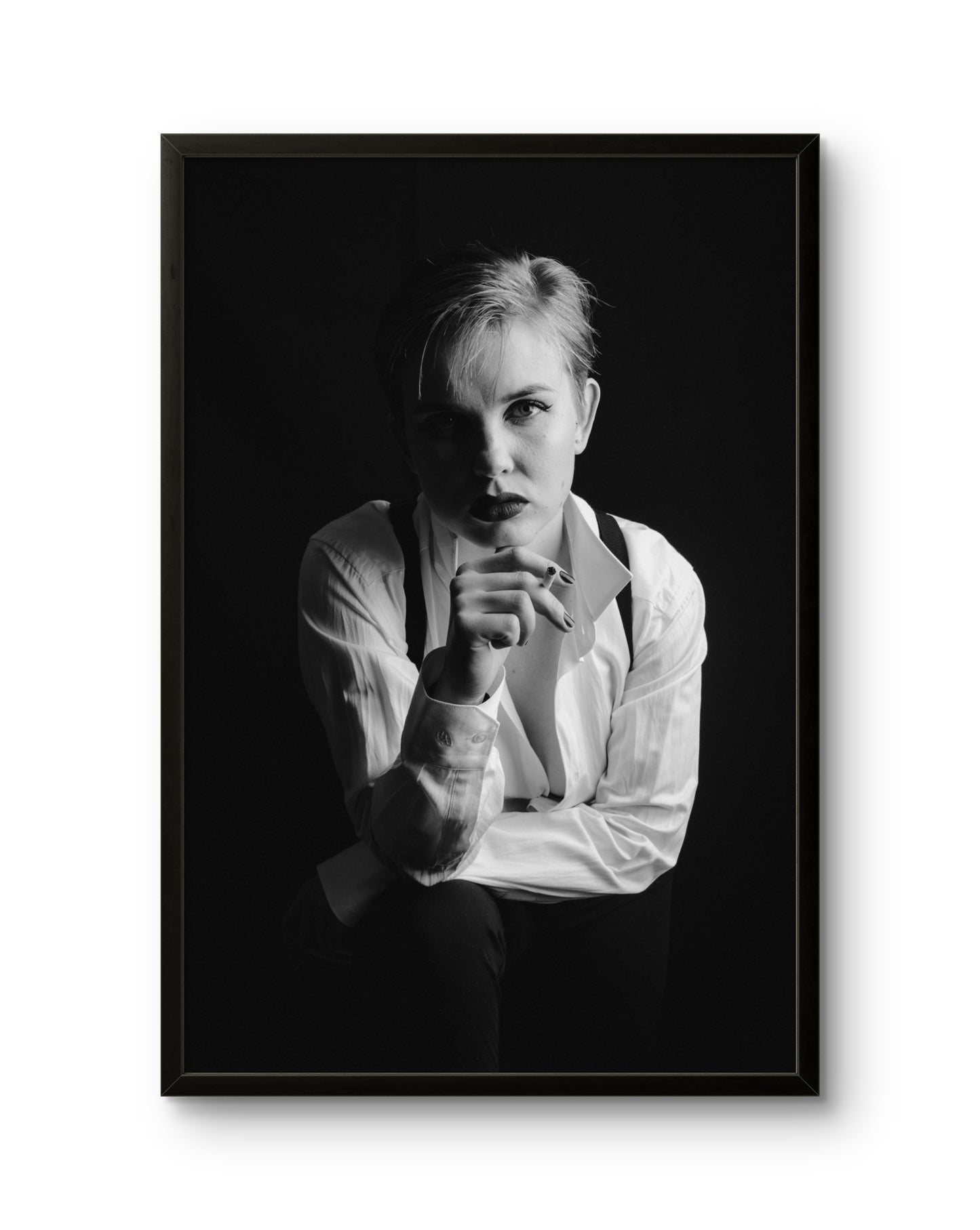 Monochrome Rebel  Black & White Fashion Portrait