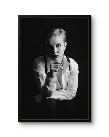 Monochrome Rebel  Black & White Fashion Portrait