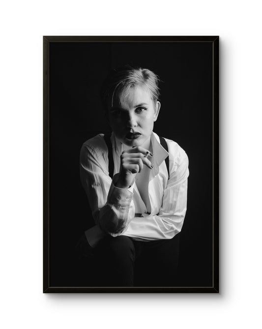 Monochrome Rebel  Black & White Fashion Portrait