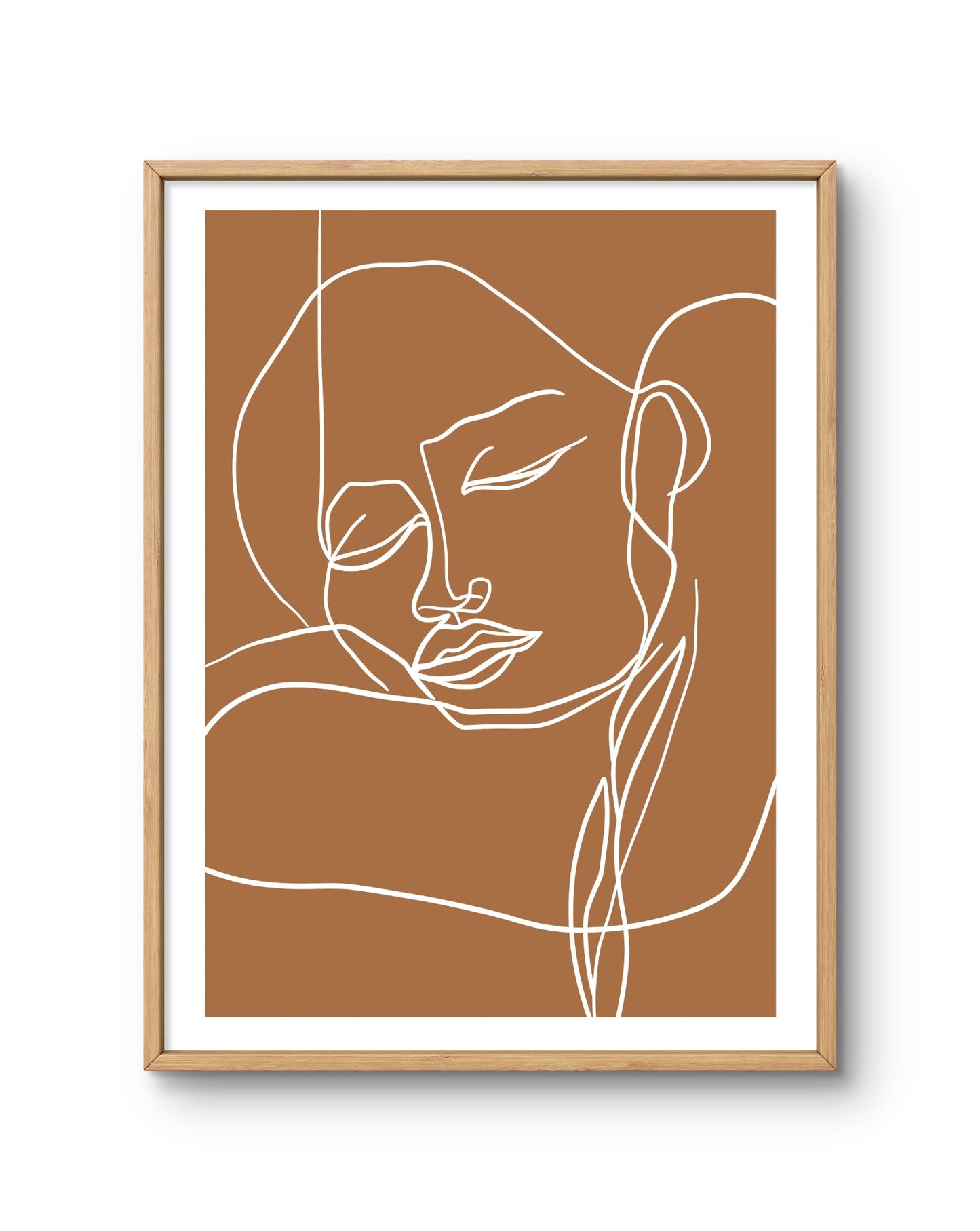 Abstract Face Continuous Line Portrait
