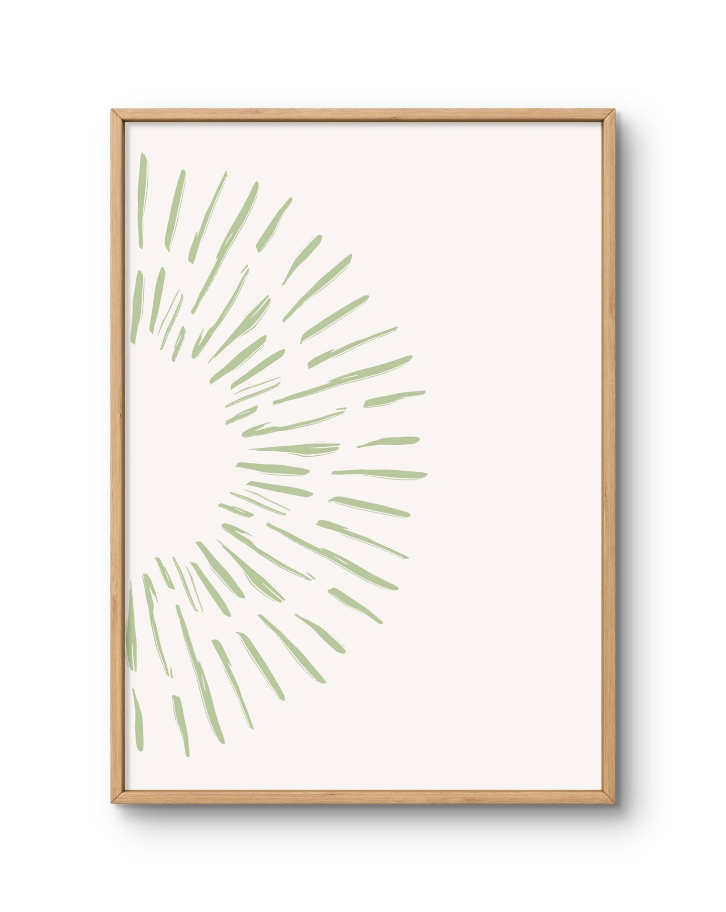 Abstract Sun Brush Strokes (sage green)