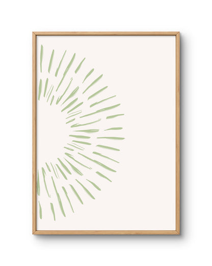 Abstract Sun Brush Strokes (sage green)