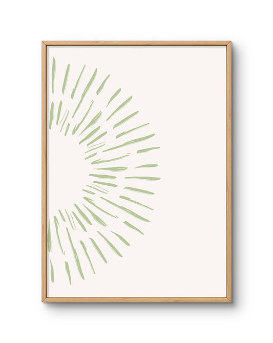 Abstract Sun Brush Strokes (sage green)