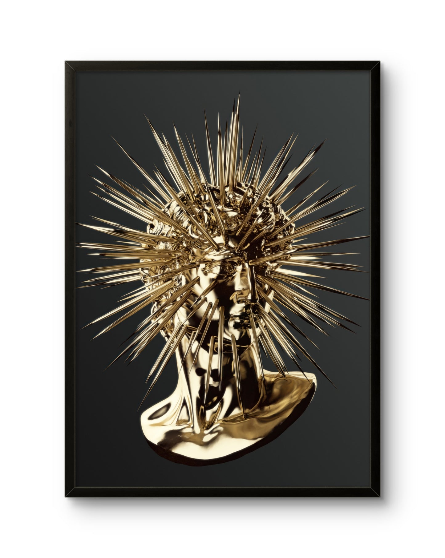 Golden Spiked Bust Statue