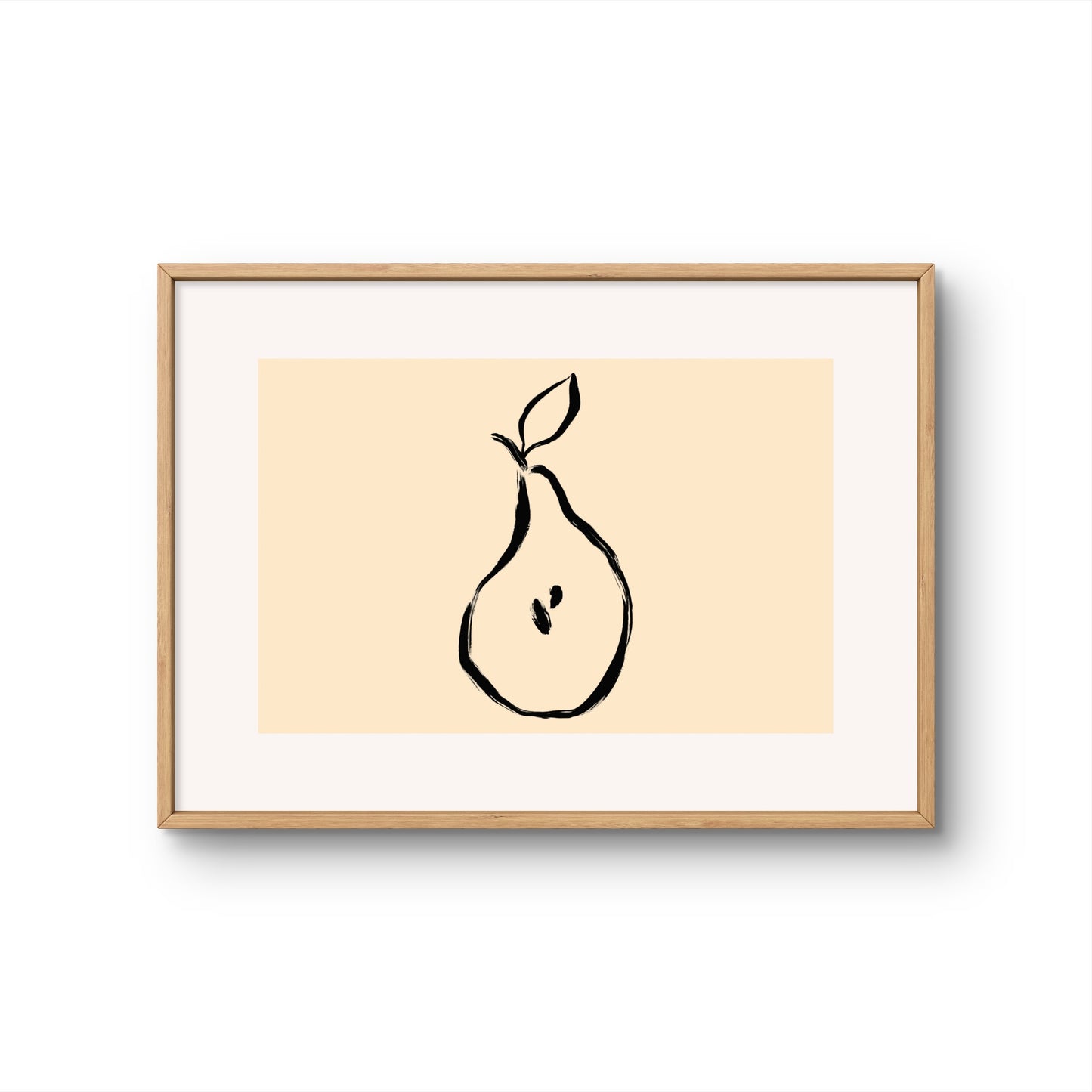 Pear Minimal Line Art