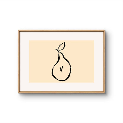Pear Minimal Line Art