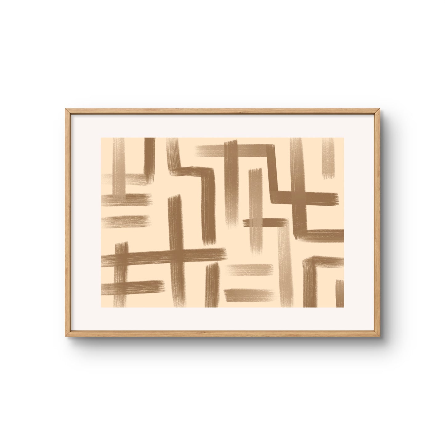 Earthy Grid Brush Art