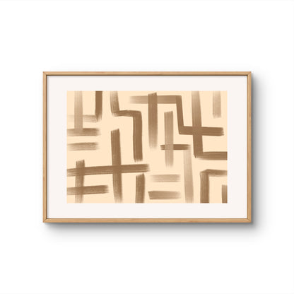 Earthy Grid Brush Art