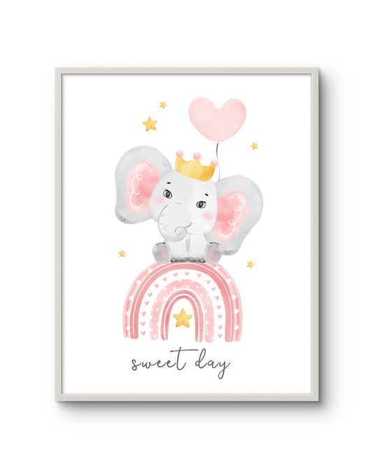 Sweet Day Elephant Rainbow