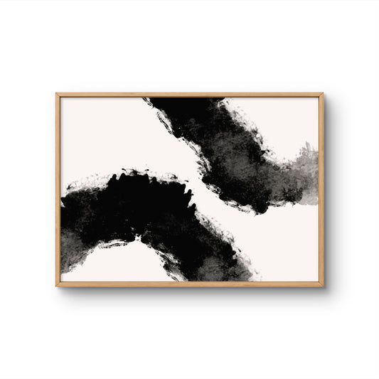 Bold Black Brush Strokes