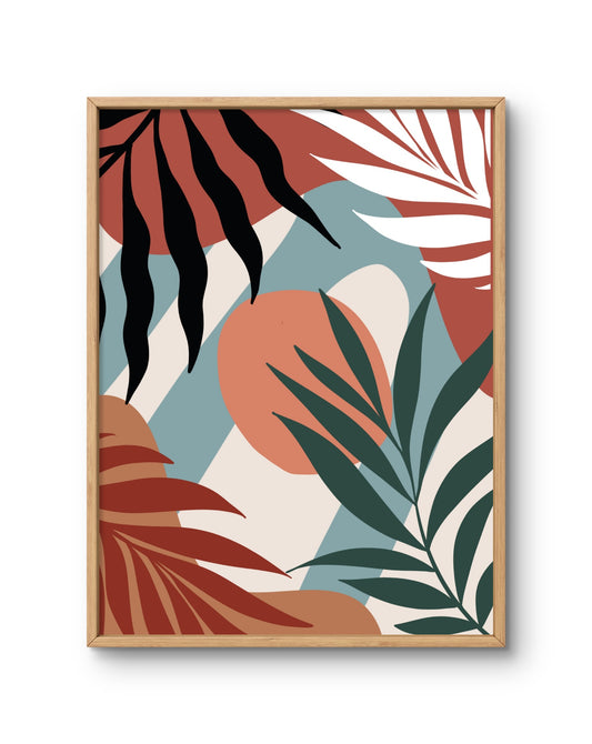Tropical Balance Abstract Leaf Art