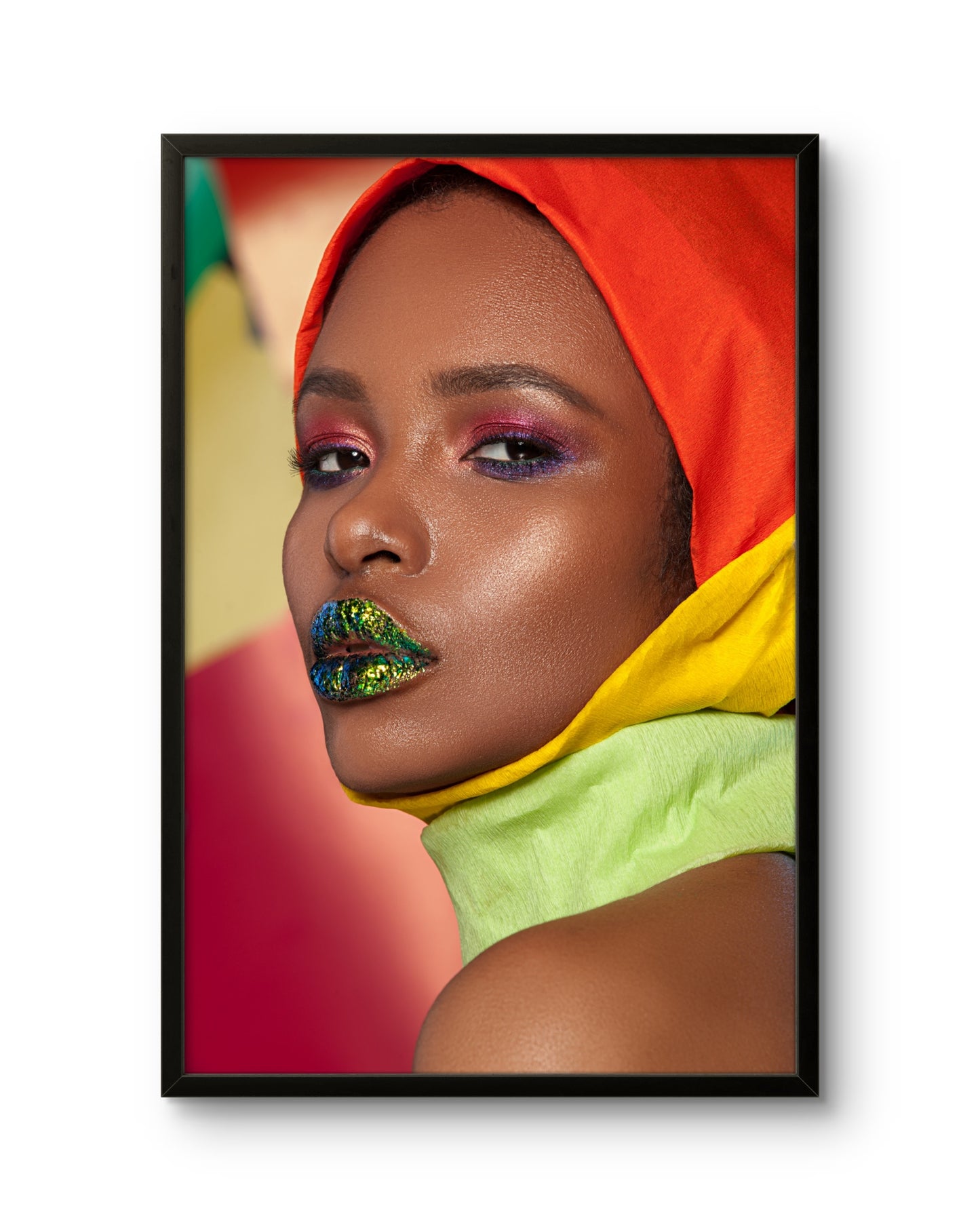 Color Burst Beauty Vibrant Makeup Portrait
