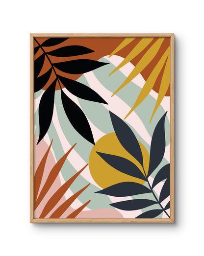 Neutral Botanical Art with Blush Accents