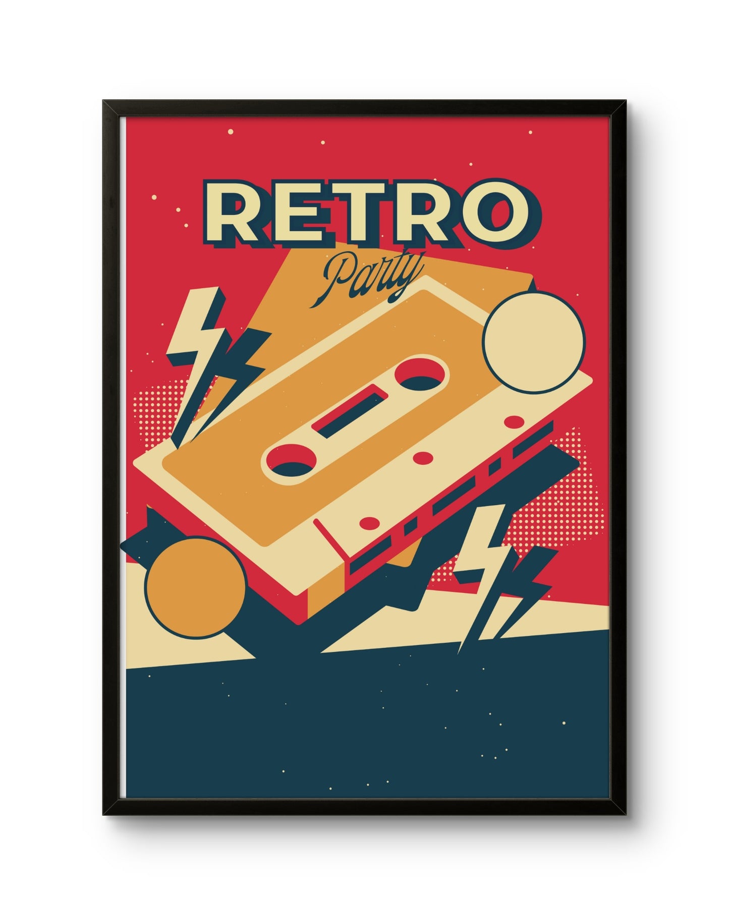 Retro Party Cassette Poster
