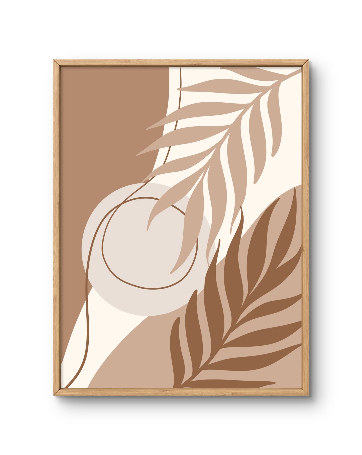 Neutral Leaves Abstract Botanical