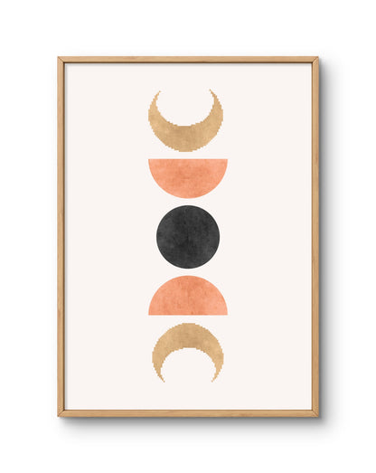 Minimal Lunar Geometry Art Print