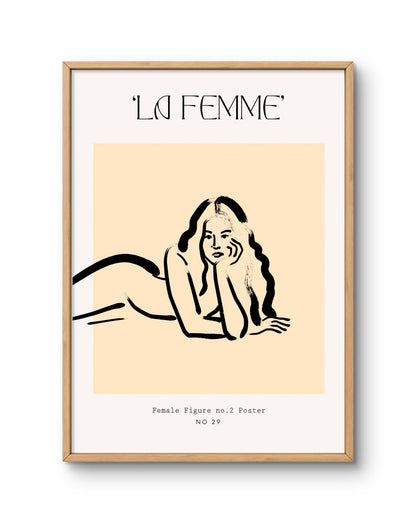La Femme Reclining Female Line Art