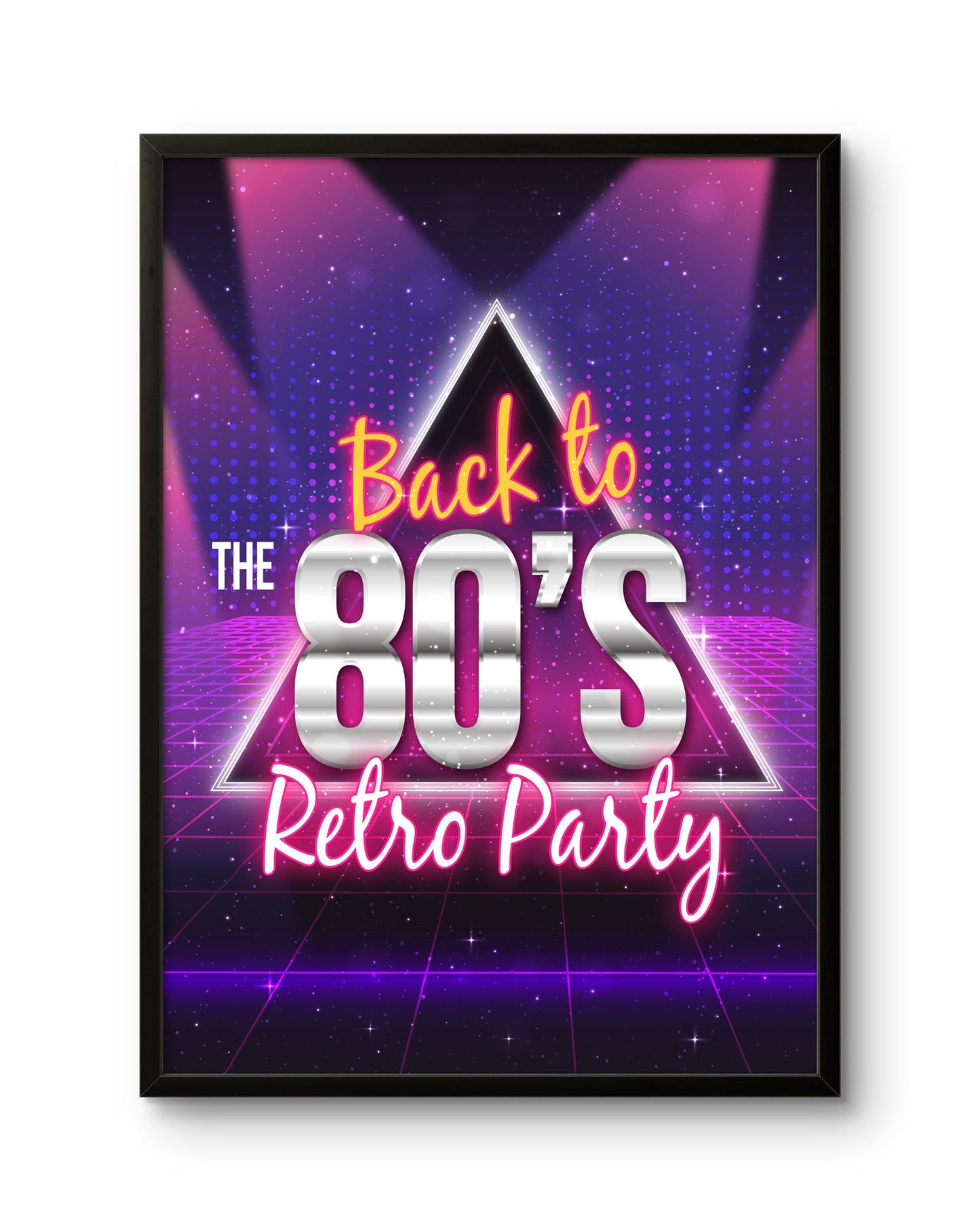 Back to the 80's Retro Party Poster