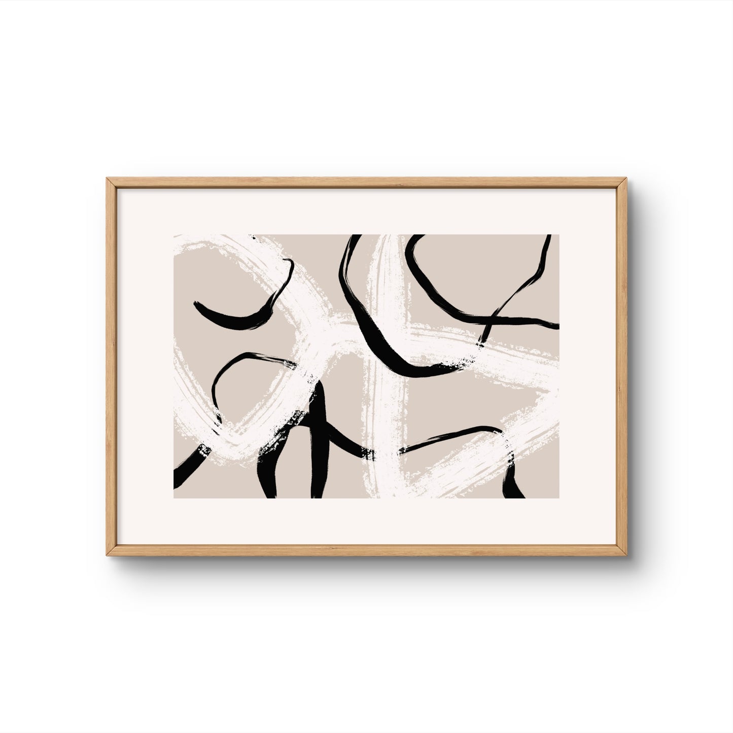 Abstract Brush Layers (beige / black)