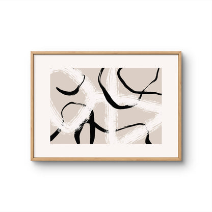 Abstract Brush Layers (beige / black)