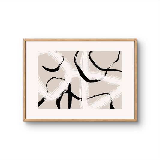 Abstract Brush Layers (beige / black)