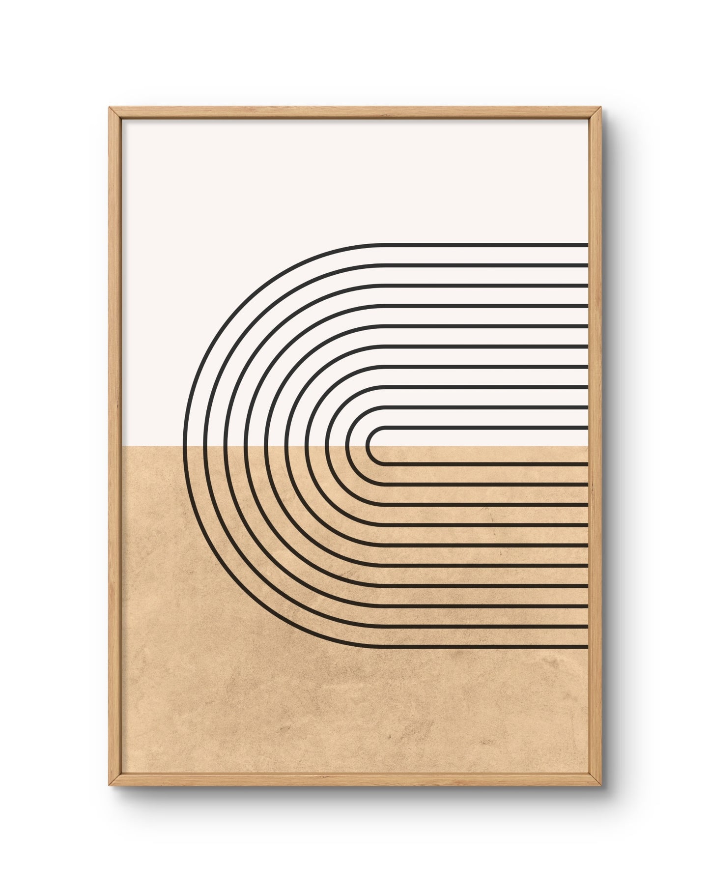 Minimal Curved Line Print