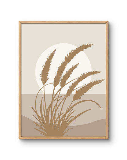 Pampas Grass Minimal Landscape