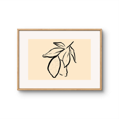Lemons Botanical Line Art