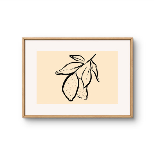 Lemons Botanical Line Art