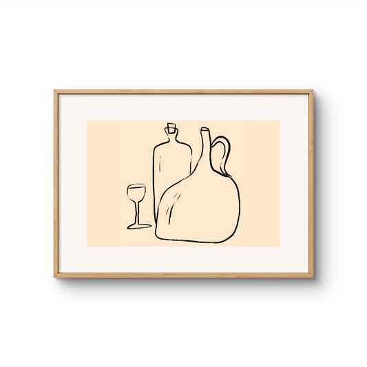 Still Life Bottles & Glass