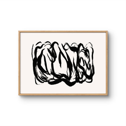 Abstract Face Line Art