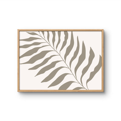 Fern Silhouette Neutral Botanical Print