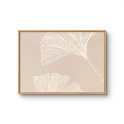 Ginkgo Lines Minimal Nature Art