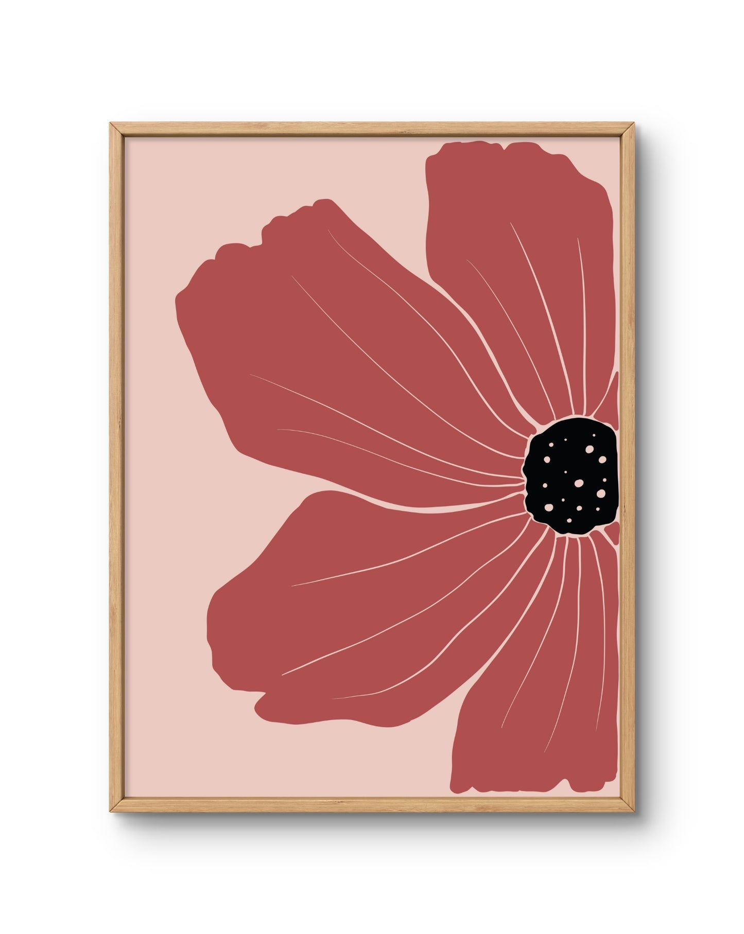 Blush Petal Abstract Flower Poster