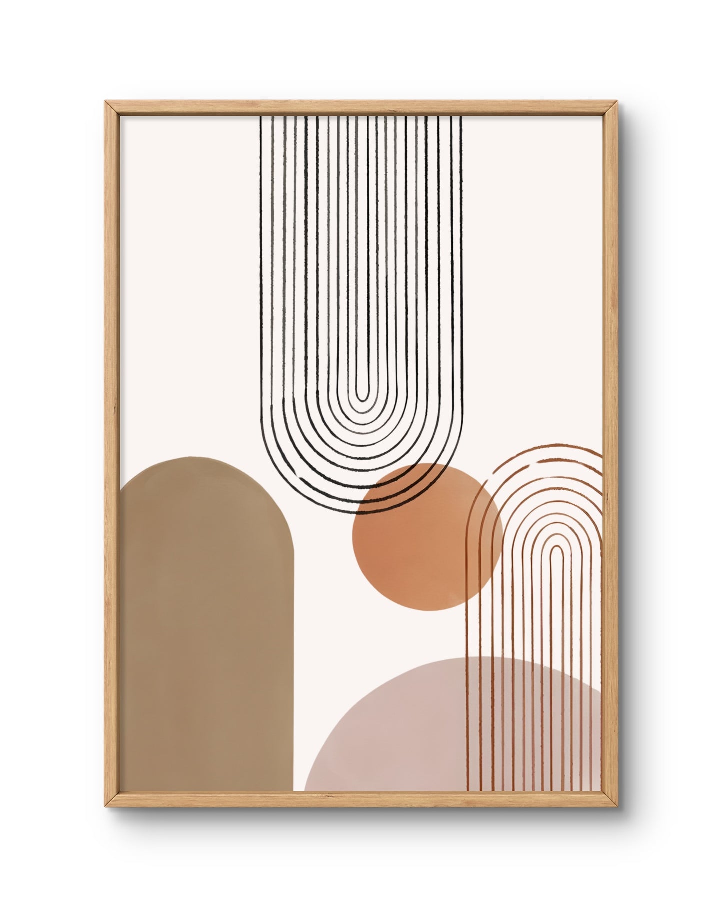 Warm Abstract Shapes Print