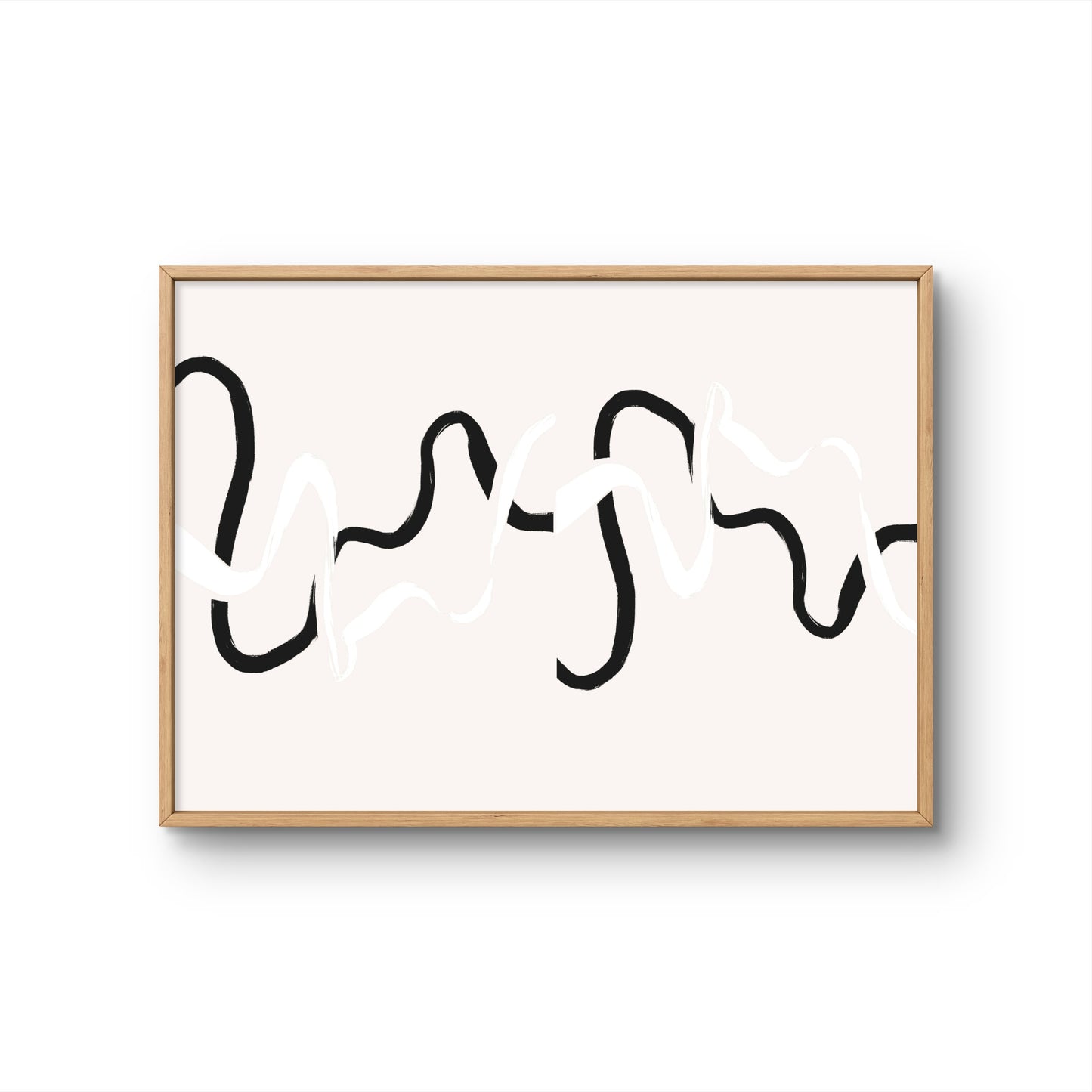 Modern Wave Line Art