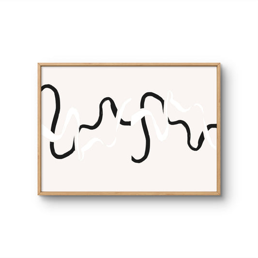 Modern Wave Line Art