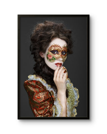 Venetian Floral Mask Woman Baroque Costume Art