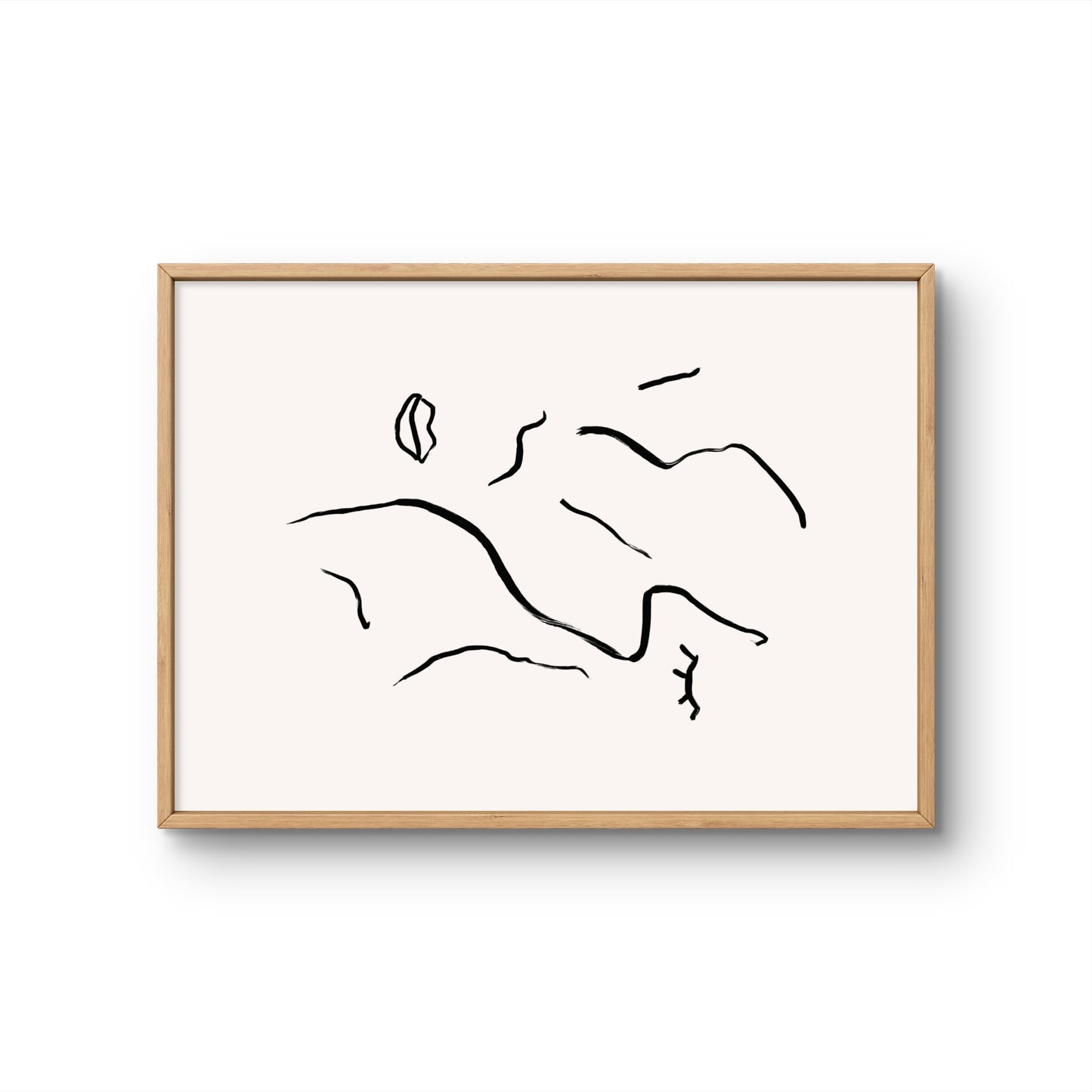 Expressive Black Ink Abstract